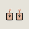 18K As De Celine Black Hermes Earrings