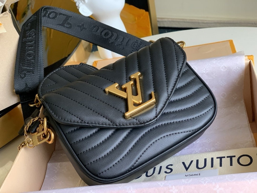 LOUIS VUITTON MULTI-POCHETTE BLACK CALFKIN 19CM CROSS BODY BAG