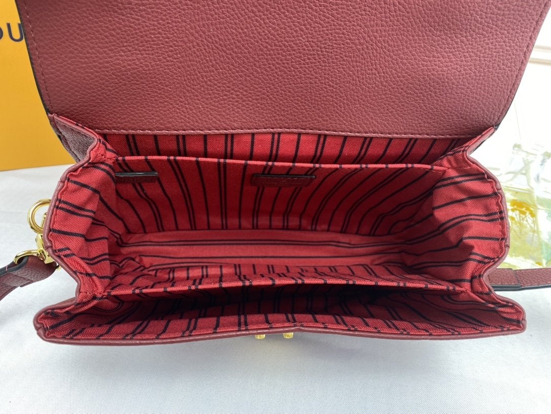 LOUIS VUITTON LV POCHETTE METIS 25CM DARK RED