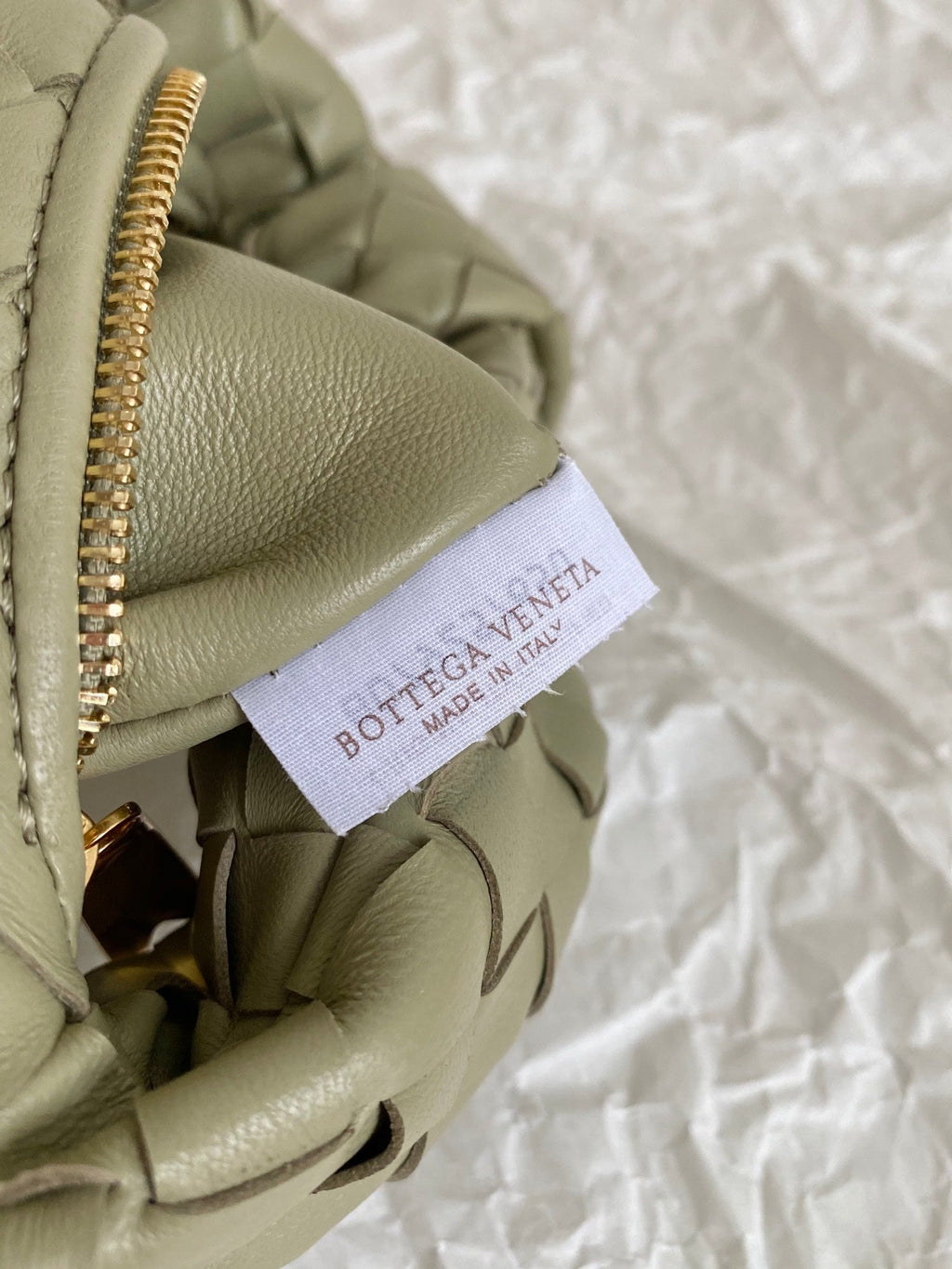 BOTTEGA VENETA MINI JODIE 28CM GREEN LAMBSKIN LEATHER