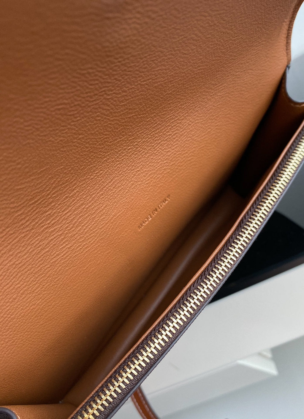 CELINE TRIPHOME 20 DOUBLE LAYER MONOGRAM BLACK PATTERN CALFSKIN BAG