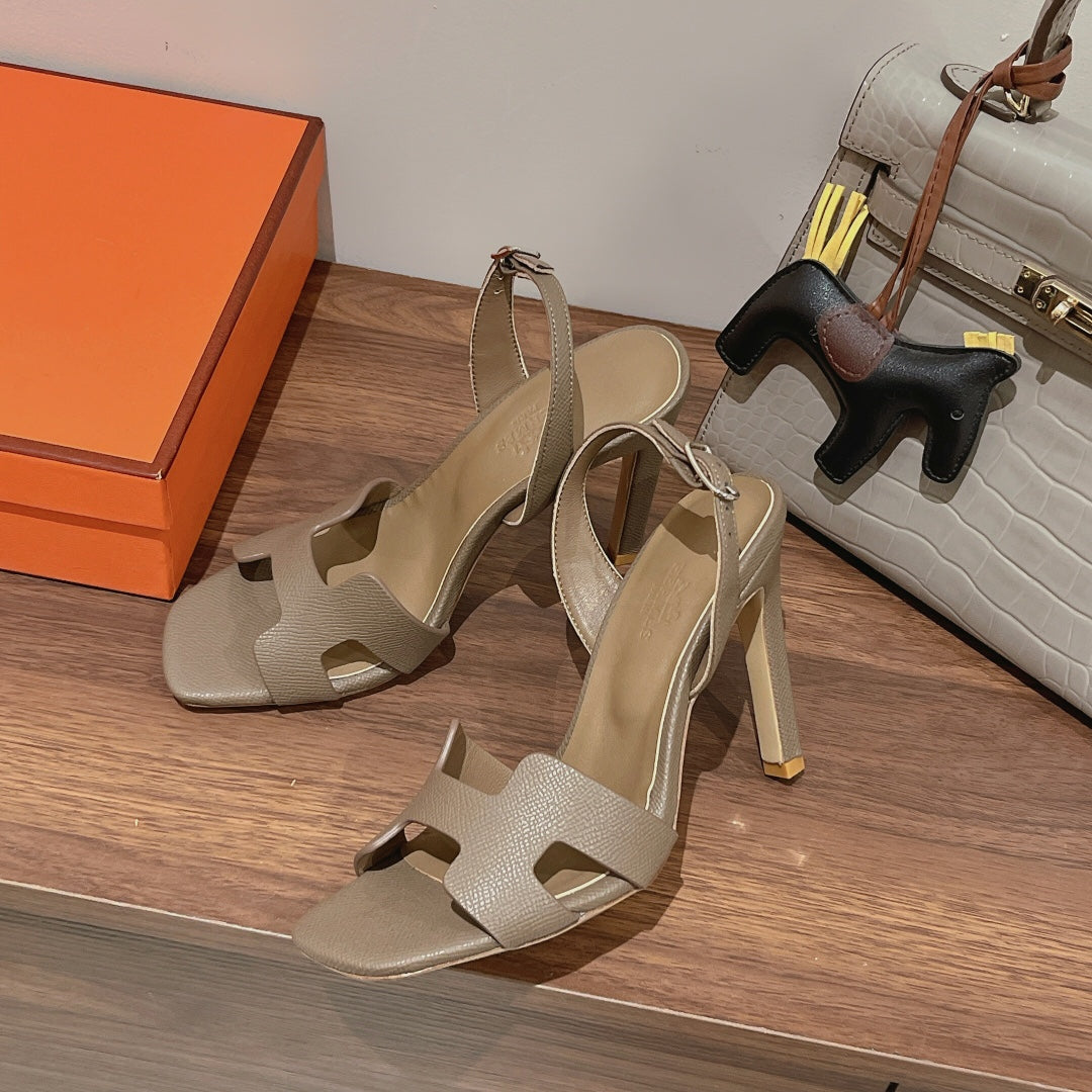 HERMES SLINGBACK SANDAL ETERNITE 105 CAMEL LAMBSKIN