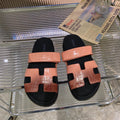 HERMES CHYPRE SANDAL OMBRE LIGHT PINK BROWN CALFSKIN
