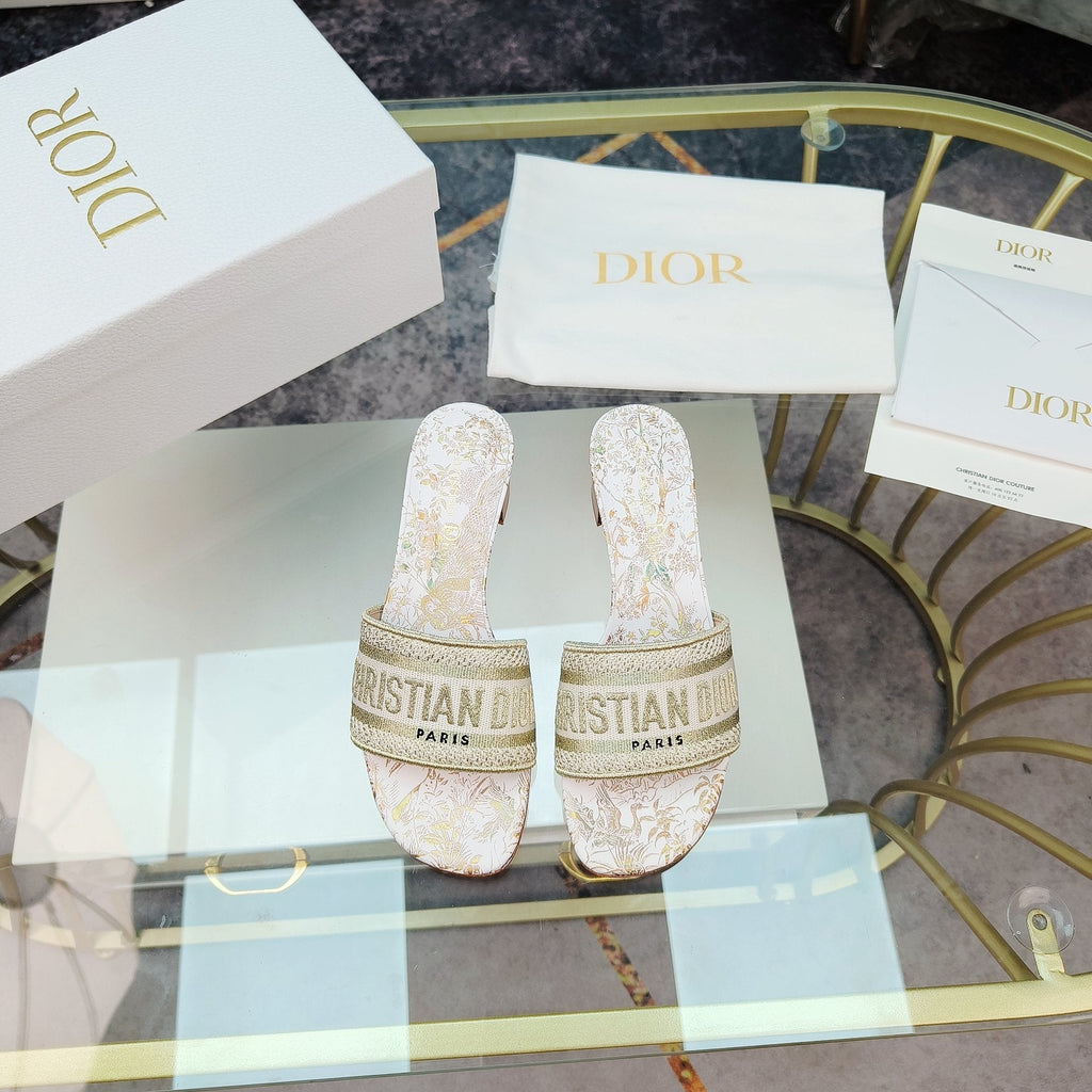 DIOR CD Mule Dway Heeled Slide 45mm Style 6