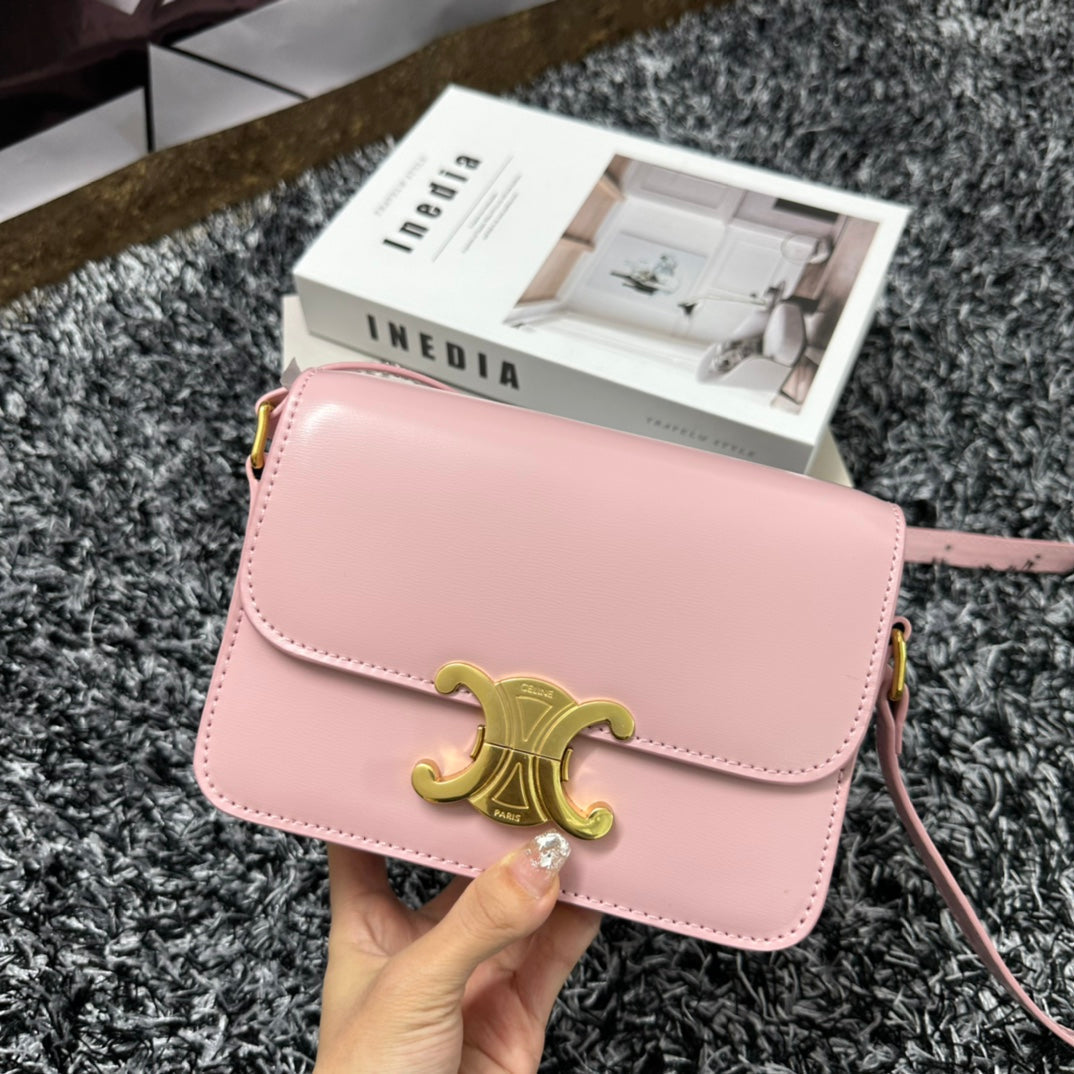 CELINE TRIOMPHE TEEN 18 PINK PASTEL COWHIDE LEATHER