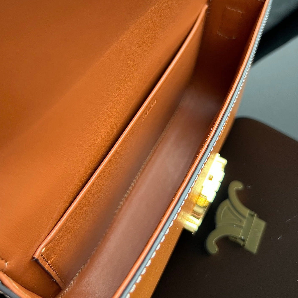 CELINE TRIOMPHE 20 CIDER ORANGE CALFSKIN