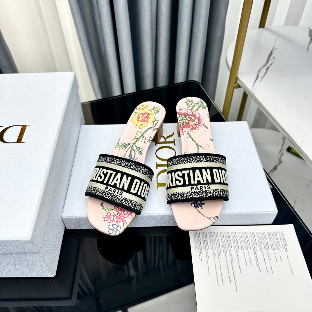 DIOR CD Mule Dway Heeled Slide 45mm Style 85