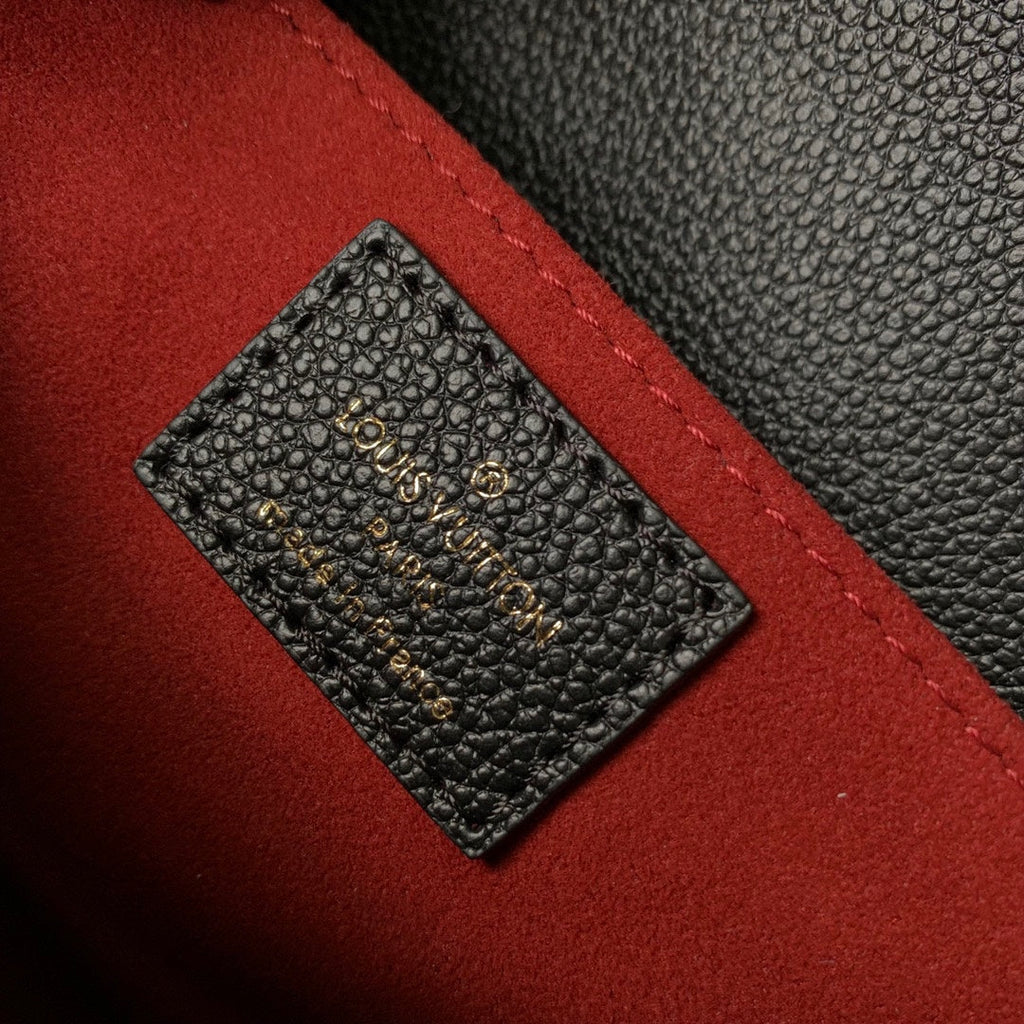 LOUIS VUITTON POCHETTE MÉTIS EAST WEST 21 IN BLACK AND BEIGE MONOGRAM EMPREINTE CALFSKIN EMBOSSED LOGO