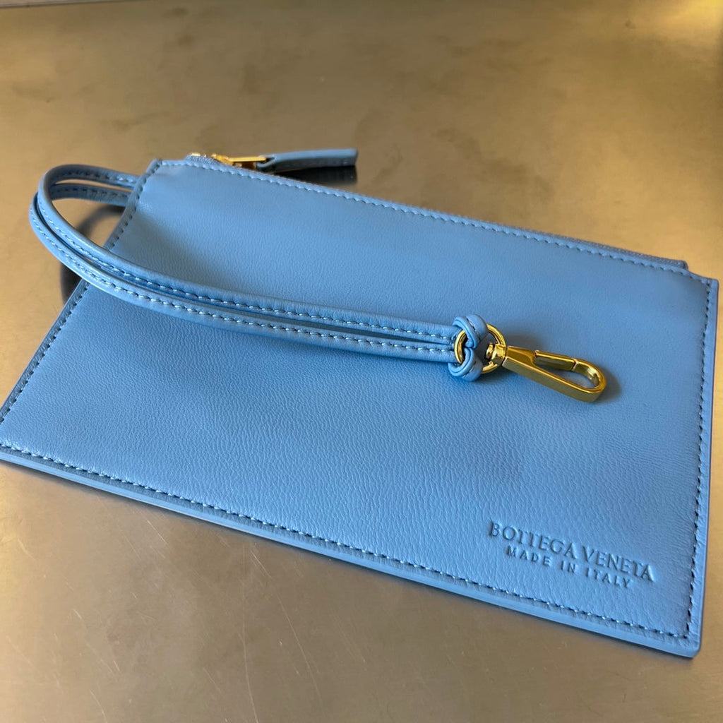 BOTTEGA VENETA MINI CABAT 20 IN SKY BLUE LAMBSKIN