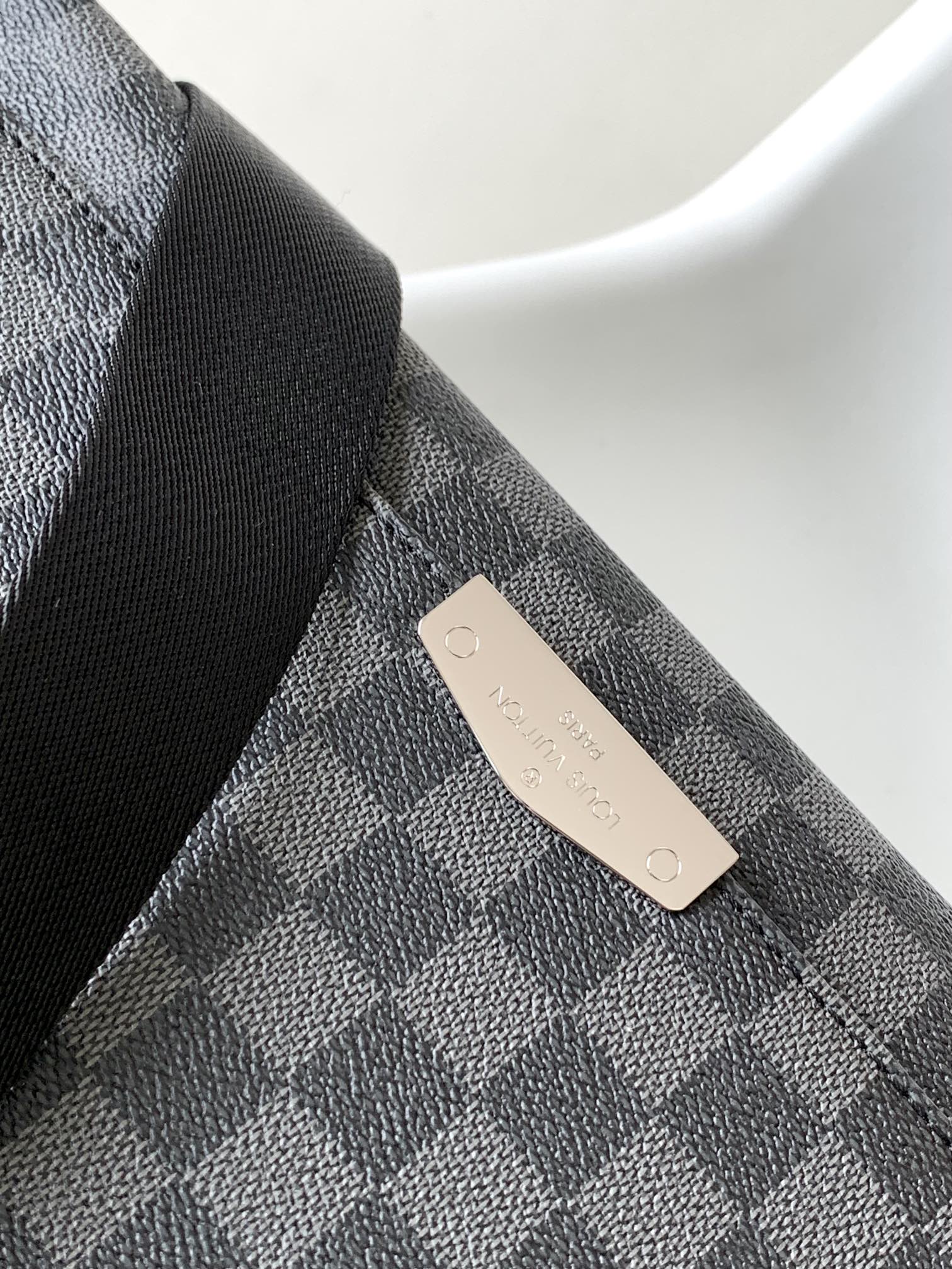LOUIS VUITTON LV 25S SMALL DISTRICT CROSSBODY BAG 31 IN BLACK DAMIER GRAPHITE CANVAS AND CALFSKIN