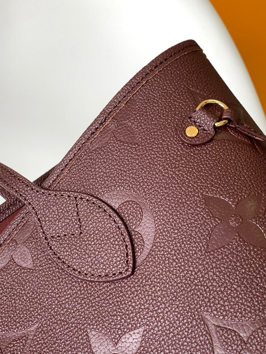 LOUIS VUITTON NEVERFULL MM 32 WINE MONOGRAM EMPREINTE LEATHER