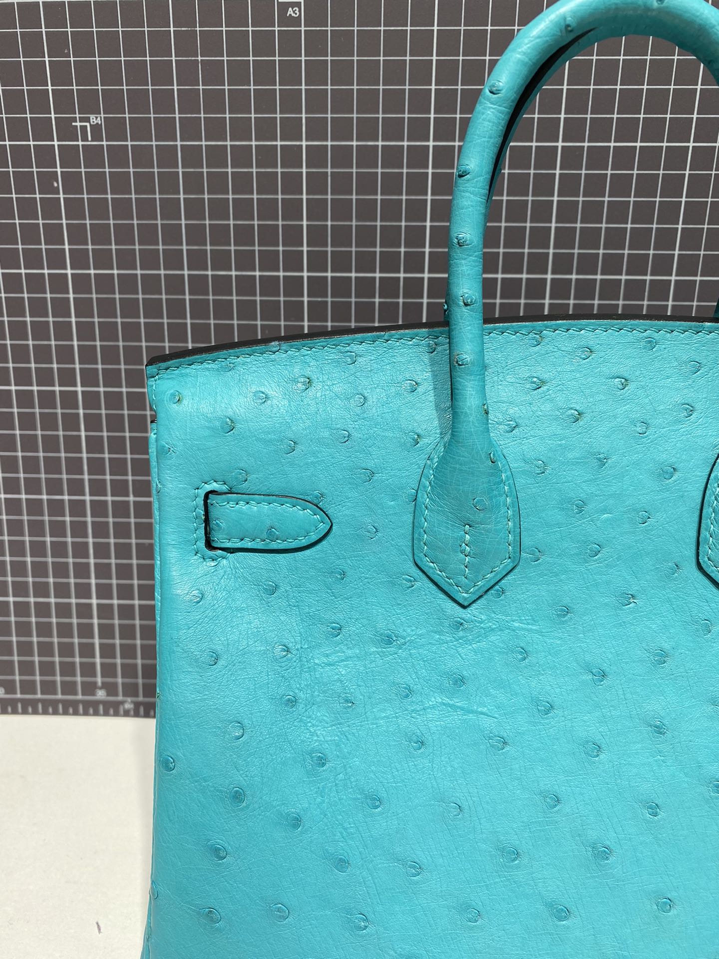 HERMES BIRKIN 30CM CLOUD BLUE OSTRICH LEATHER GOLD HARDWARE