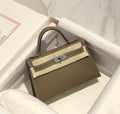HERMES KELLY MINI 20 ETOUPE EPSOM SILVER HARDWARE