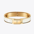 18K Clic Cadenas White Hermes Bracelet