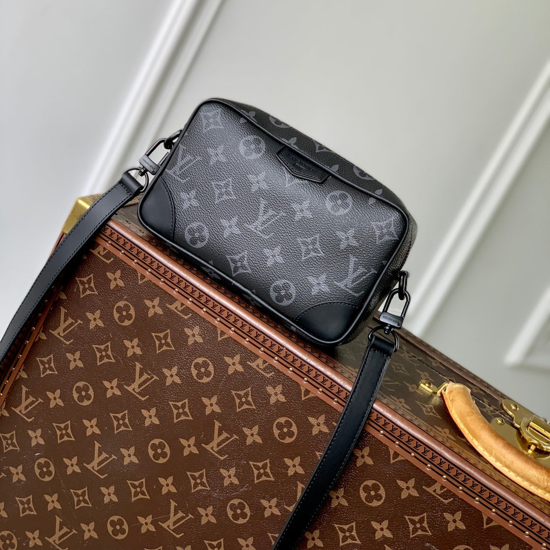 LOUIS VUITTON TROCADERO BAG 20 IN BLACK MONOGRAM ECLIPSE CANVAS