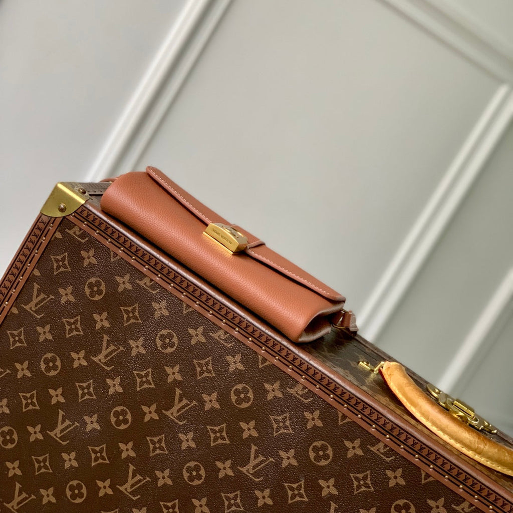LOUIS VUITTON LOW KEY BAG 22 IN COGNAC BROWN CALFSKIN