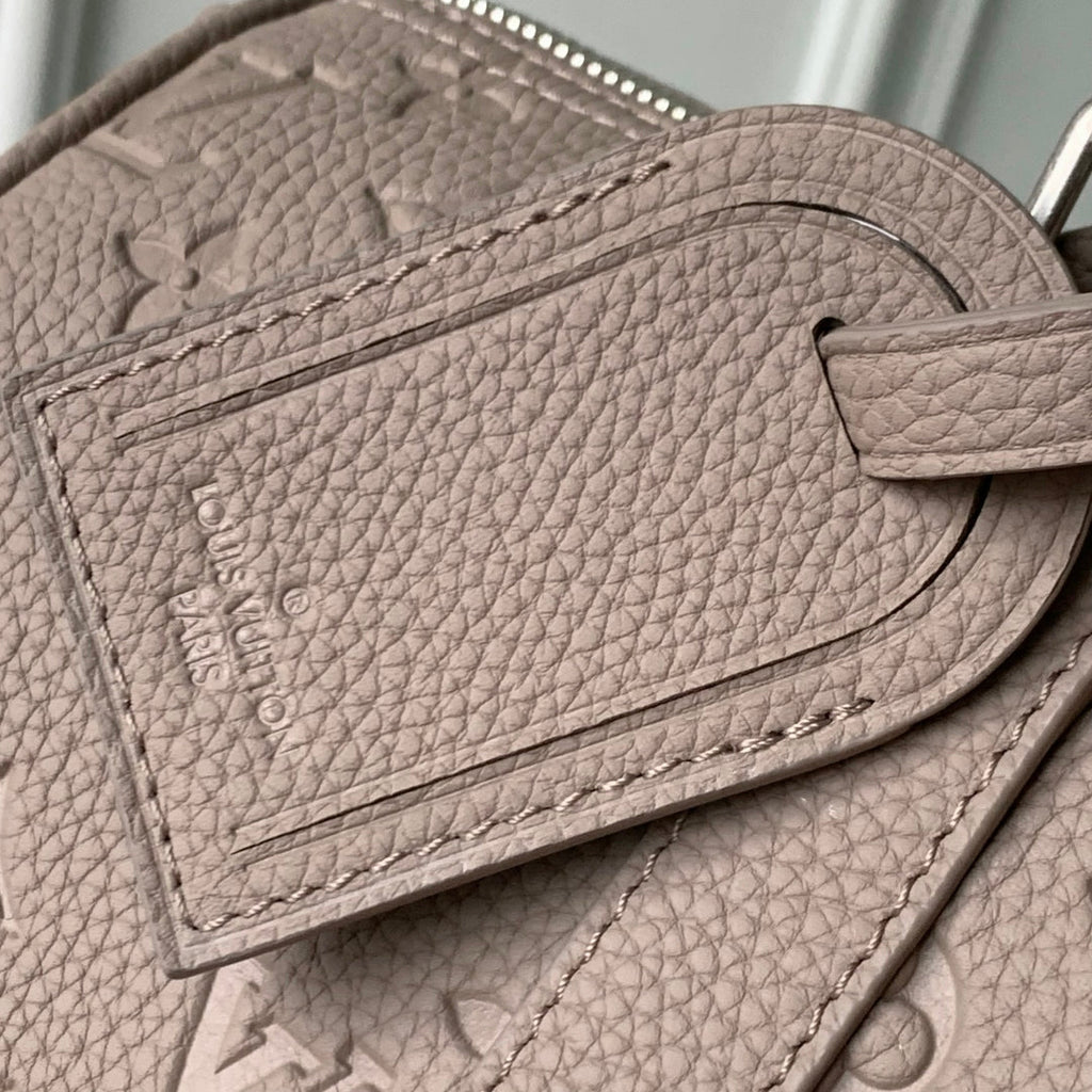 LOUIS VUITTON KEEPALL BANDOULIÈRE 34 BAG IN LIGHT BROWN MONOGRAM TAURILLON CALFSKIN