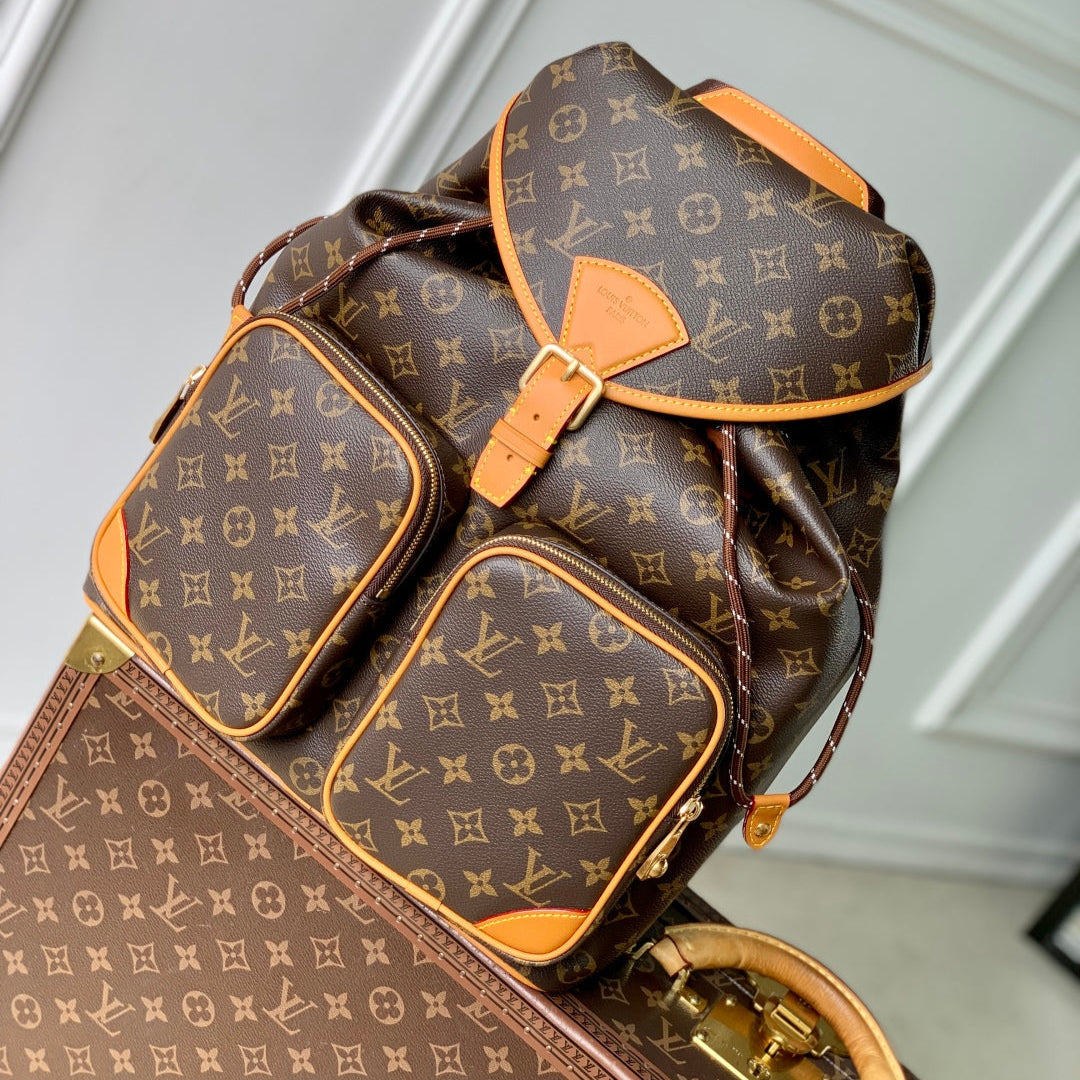 LOUIS VUITTON MONTSOURIS CARGO BACKPACK 40 IN BROWN MONOGRAM LAMBSKIN