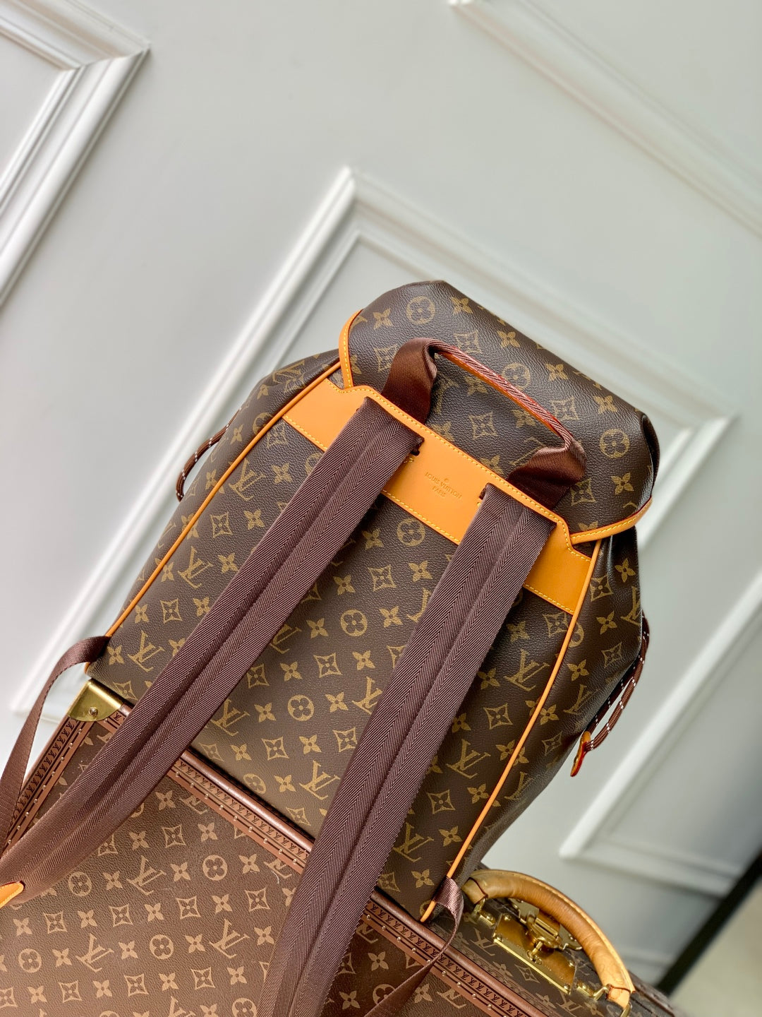 LOUIS VUITTON MONTSOURIS CARGO BACKPACK 40 IN BROWN MONOGRAM LAMBSKIN
