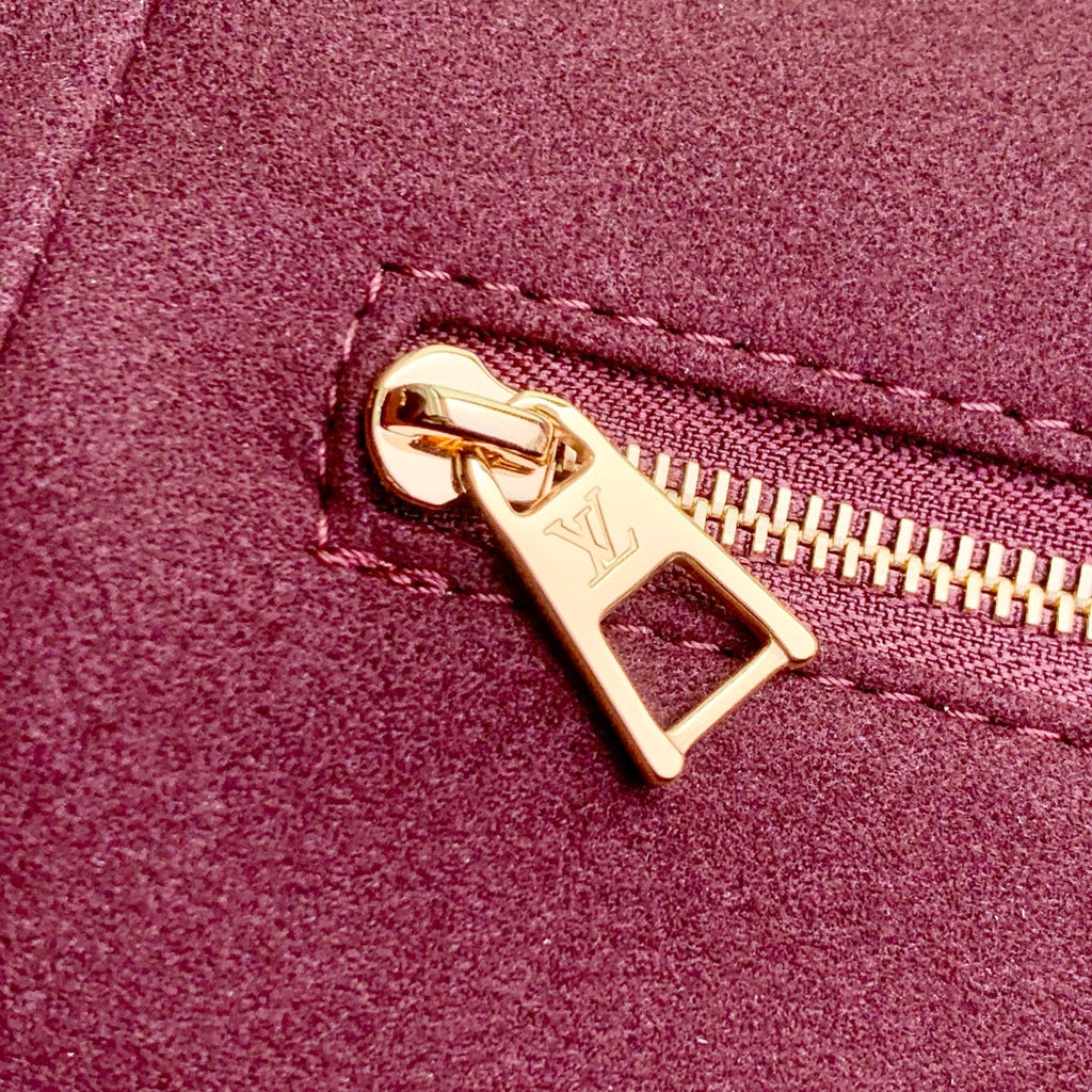 LOUIS VUITTON ANYTIME MM 42 IN TOURTERELLE GRAY MONOGRAM EMPREINTE CALFSKIN GOLD HARDWARE