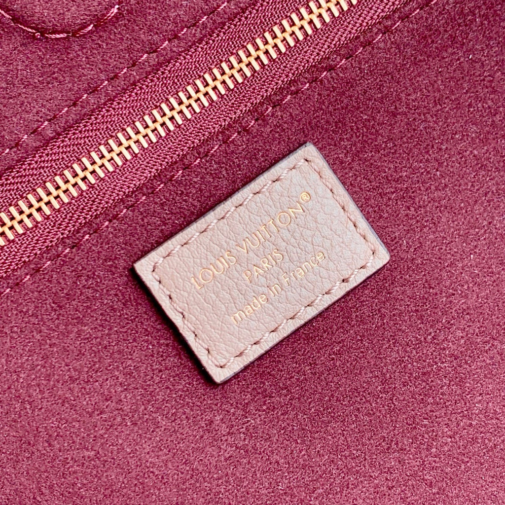 LOUIS VUITTON ANYTIME MM 42 IN TOURTERELLE GRAY MONOGRAM EMPREINTE CALFSKIN GOLD HARDWARE