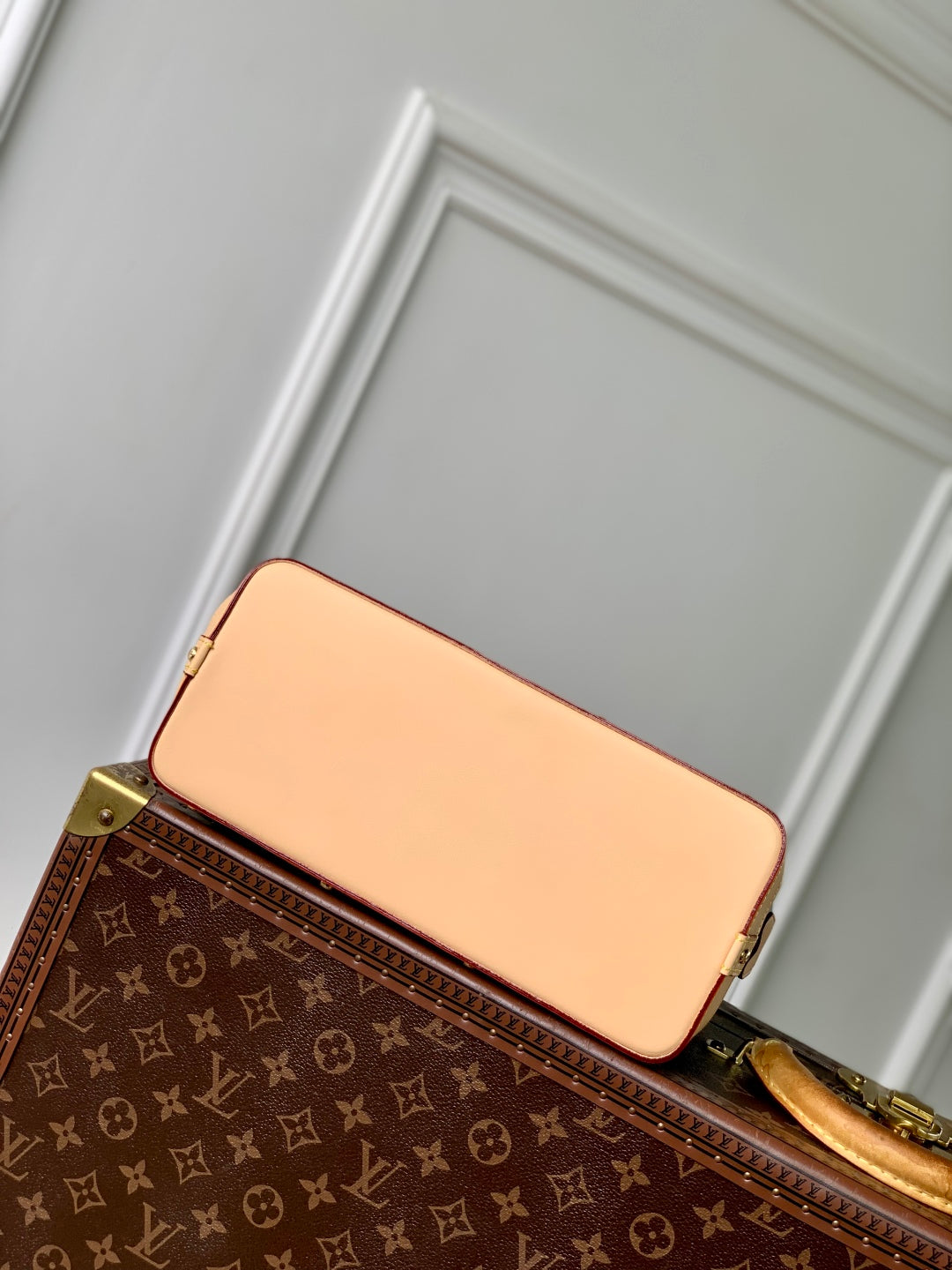 LOUIS VUITTON COSMETIC POUCH 27 IN GREY MONOGRAM DENIM GOLD HARDWARE