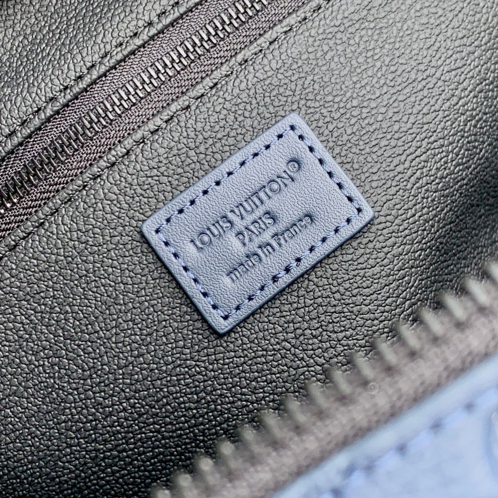 LOUIS VUITTON DOPP KIT 28 IN DARK BLUE MONOGRAM SHADOW CALFSKIN