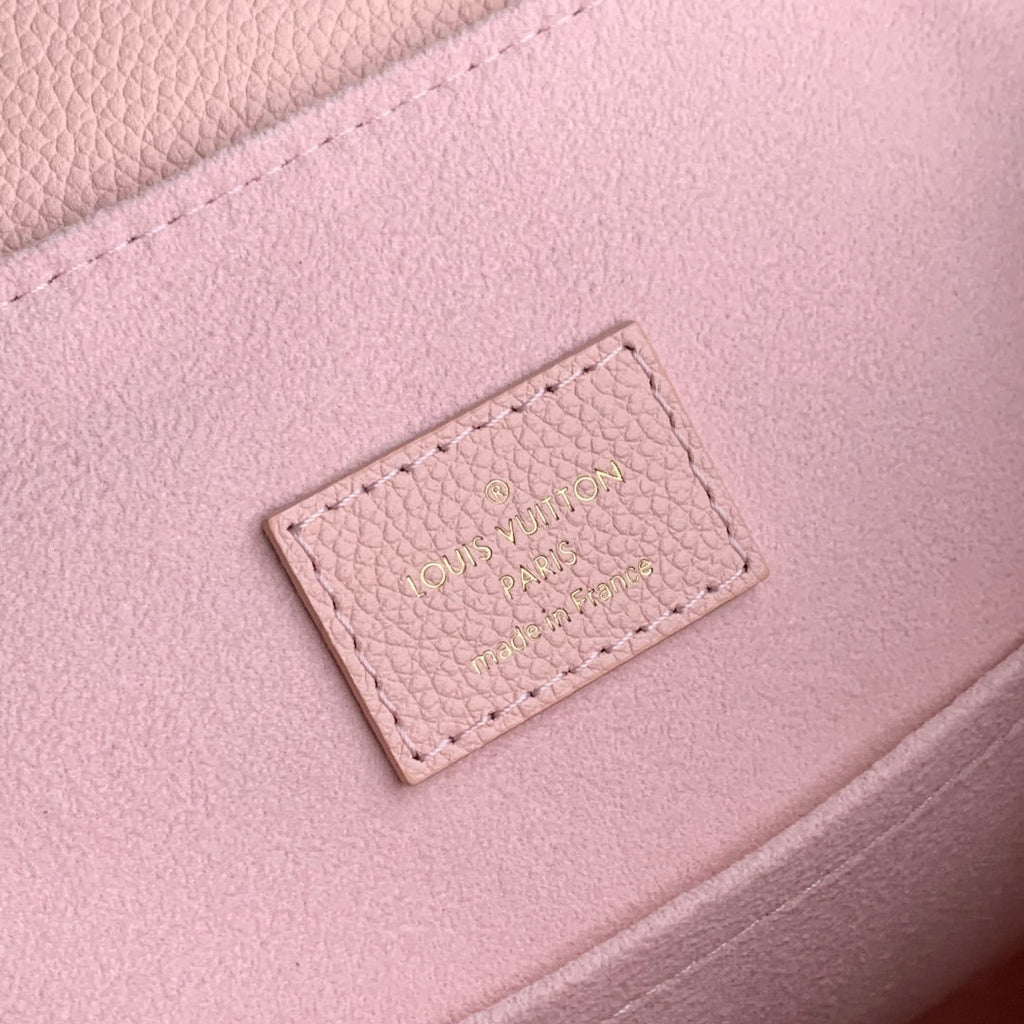LOUIS VUITTON BACKUP BACKPACK 22 IN LIGHT PINK MONOGRAM EMPREINTE LEATHER