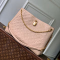 LOUIS VUITTON ANYTIME MM 42 IN NUDE PINK MONOGRAM EMPREINTE CALFSKIN