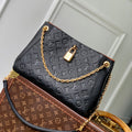 LOUIS VUITTON ANYTIME PM 34 IN BLACK MONOGRAM EMPREINTE CALFSKIN