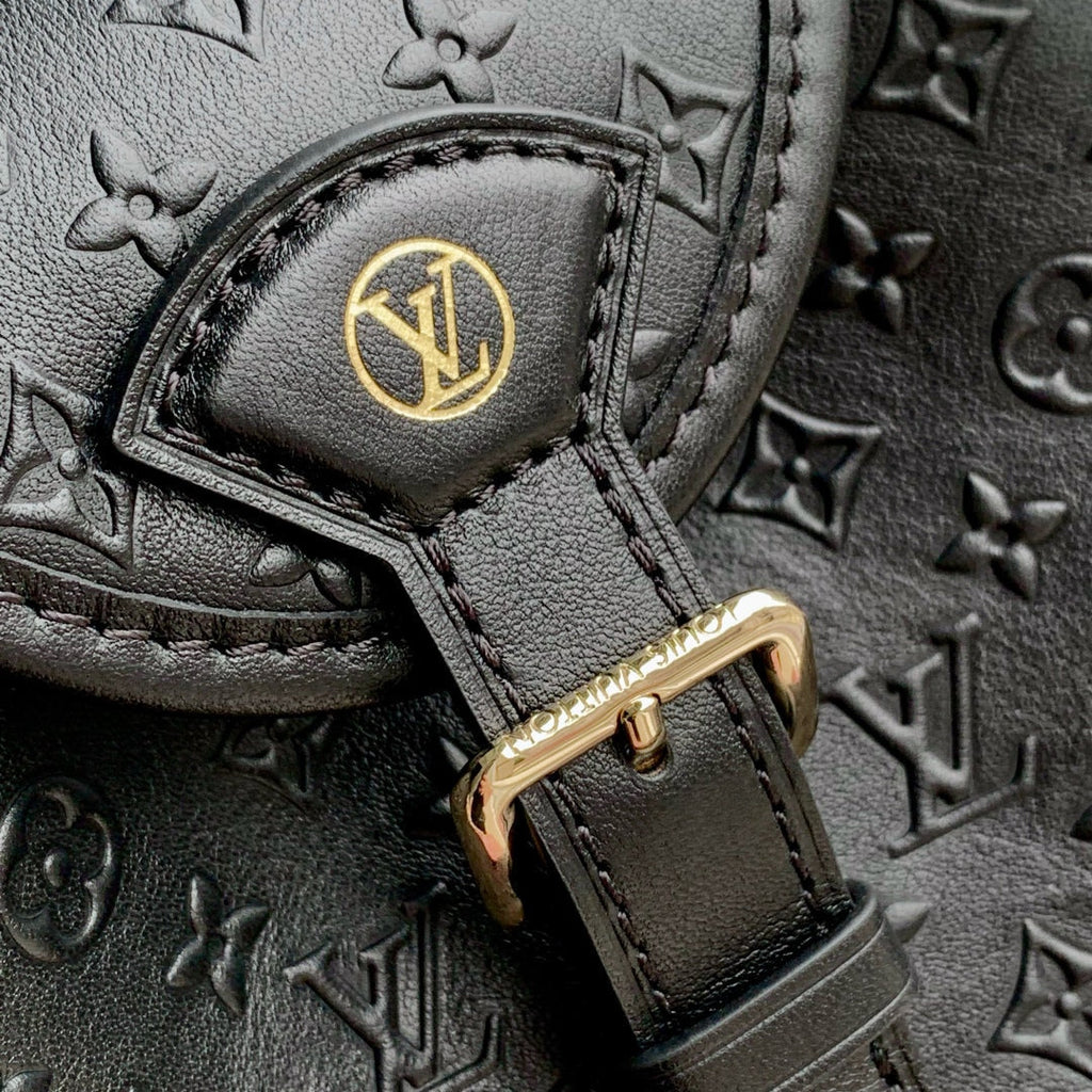 LOUIS VUITTON MONTSOURIS BACKPACK 27 IN BLACK MONOGRAM BOLD COATED CALFSKIN