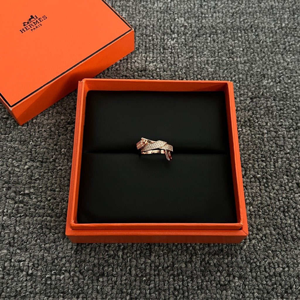 18K Kelly Gavroche Diamonds Hermes Ring