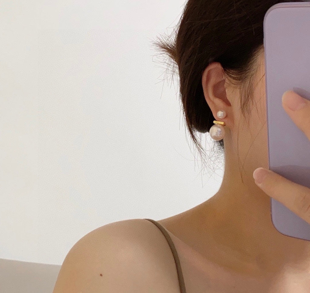 18K Celine Pearl Earrings