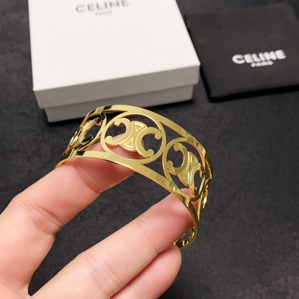 18K Celine Open Cuff Bracelet