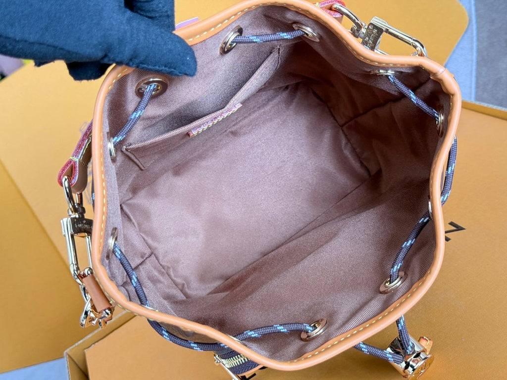 LOUIS VUITTON LV 25S NOÉ CARGO 24 IN BROWN MONOGRAM CANVAS GOLD HARDWARE