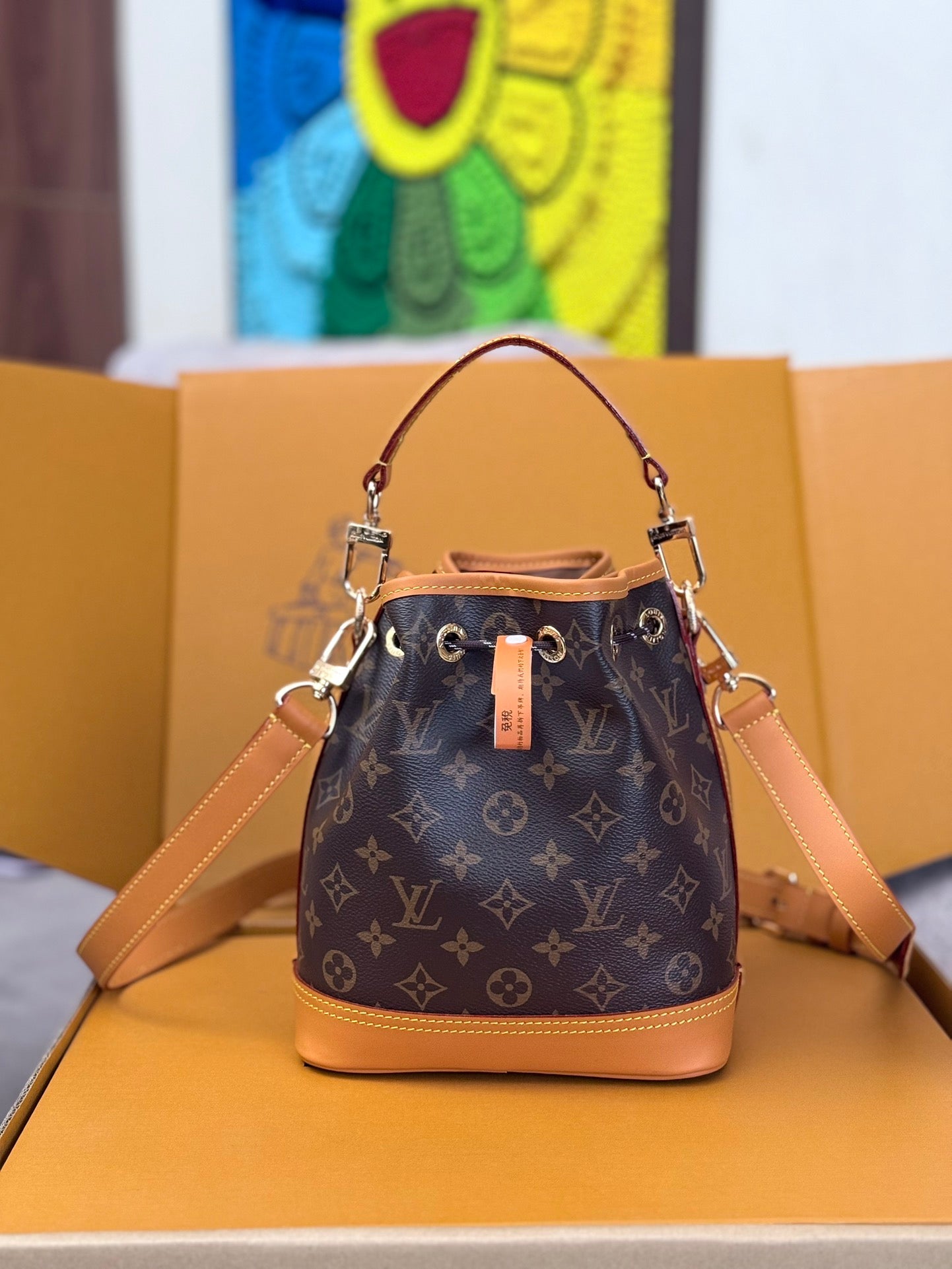 LOUIS VUITTON LV 25S NOÉ CARGO 24 IN BROWN MONOGRAM CANVAS GOLD HARDWARE