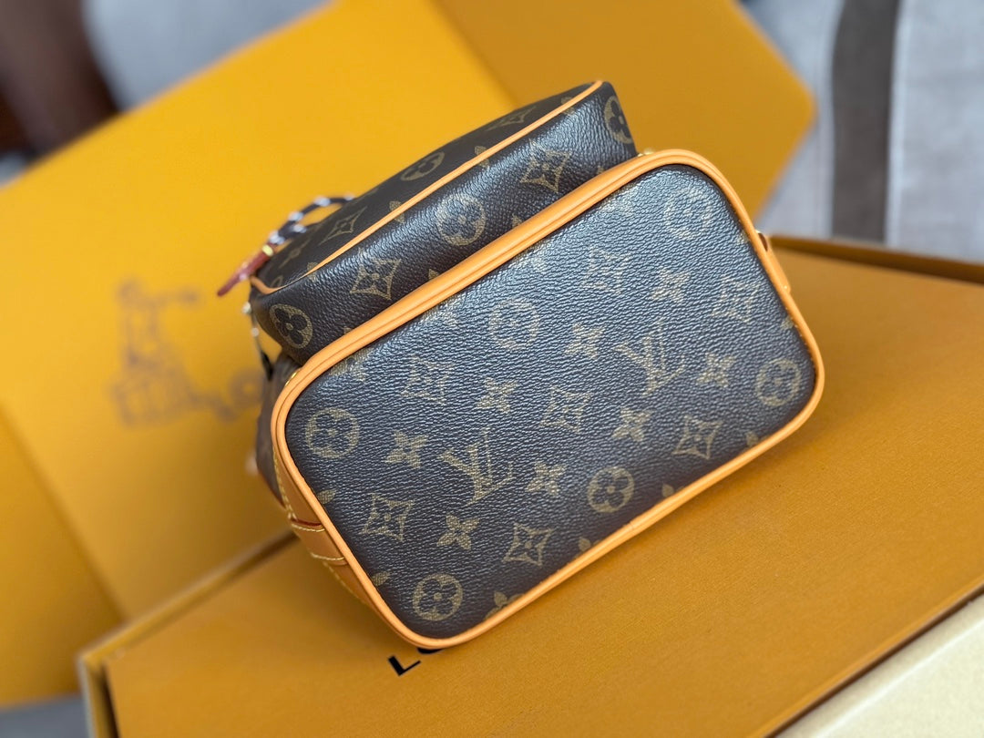 LOUIS VUITTON LV 25S NOÉ CARGO 24 IN BROWN MONOGRAM CANVAS GOLD HARDWARE