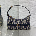 DIOR MONTAIGNE CIGALE MINI 24 BAG IN BLUE  OBLIQUE JACQUARD