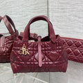 DIOR ALWAYS MINI 23 BAG IN BURGUNDY RED MACROCANNAGE CALFSKIN