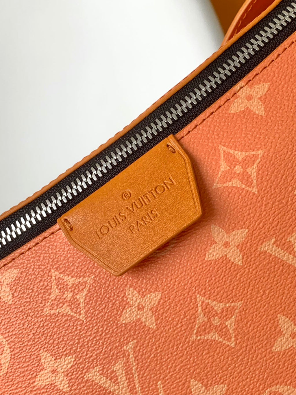 LOUIS VUITTON LV 25S MOON CROSSBODY BAG 24 IN ORANGE MONOGRAM CANVAS AND CALFSKIN