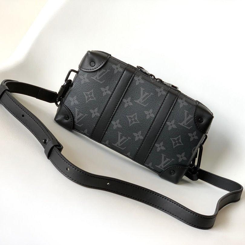 LOUIS VUITTON LV 25S SOFT TRUNK BAG 22 IN MONOGRAM ECLIPSE CANVAS AND CALFSKIN