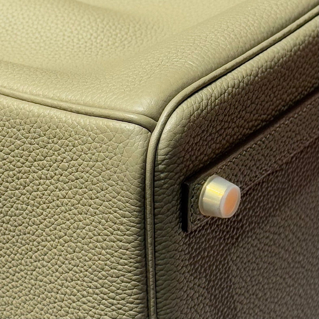 HERMES 25S  BIRKIN 30 IN CROMWELL GRAY CALFSKIN GOLD HARDWARE