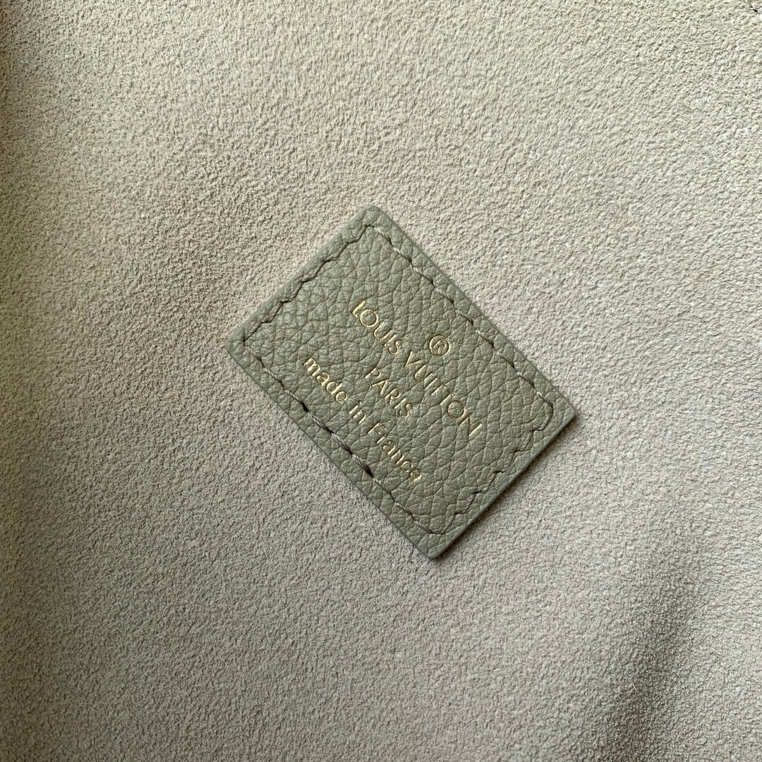 LOUIS VUITTON LOW KEY CABAS MM BAG 47 IN BASIL GREEN GRAINED CALFSKIN