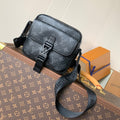 LOUIS VUITTON LV 25S GETAWAY MESSENGER BAG 20 IN BLACK MONOGRAM ECLIPSE CANVAS