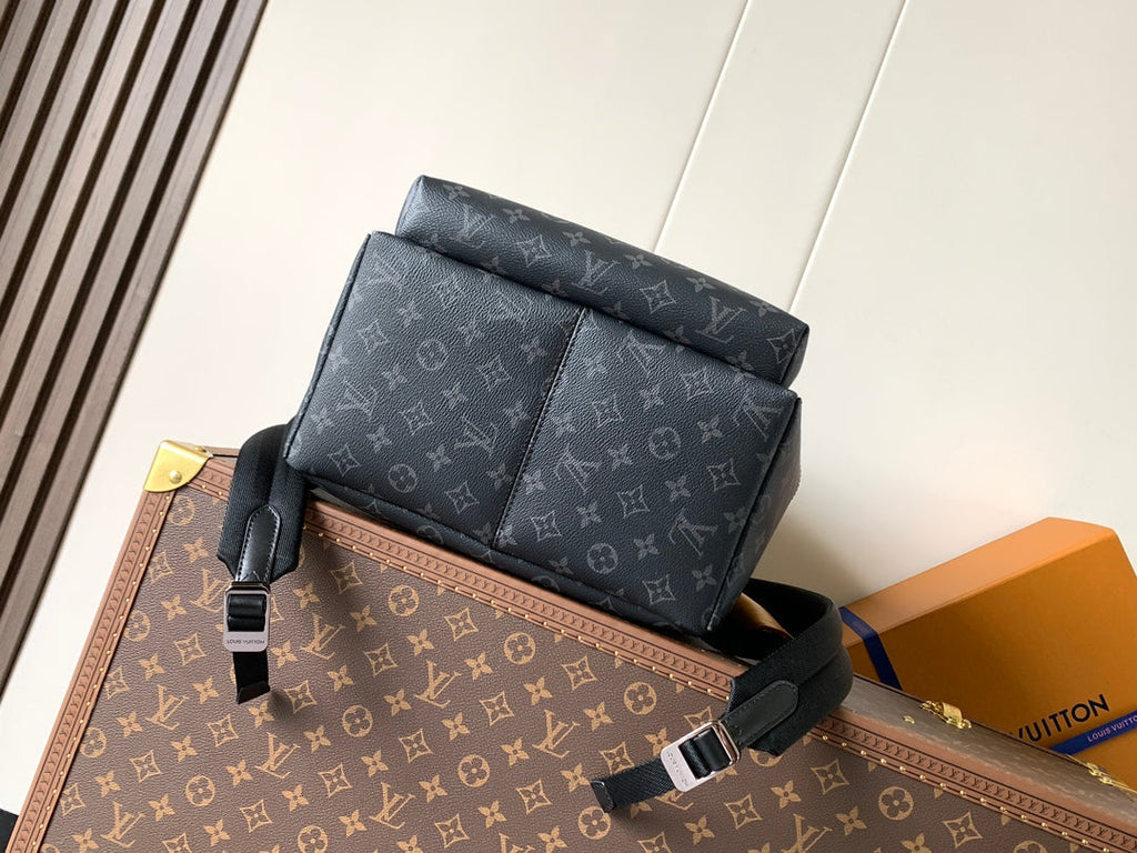 LOUIS VUITTON LV 25S DISCOVERY PM BACKPACK 38 IN BLACK AQUA MONOGRAM ECLIPSE CANVAS AND CALFSKIN