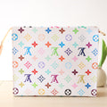LOUIS VUITTON TOILETRY POUCH 25 IN WHITE MIX COLORFUL CALFSKIN