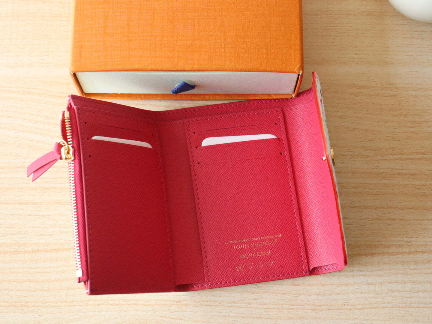 LOUIS VUITTON ROSALIE ZIPPY 12 IN WHITE MIX COLORFUL CALFSKIN