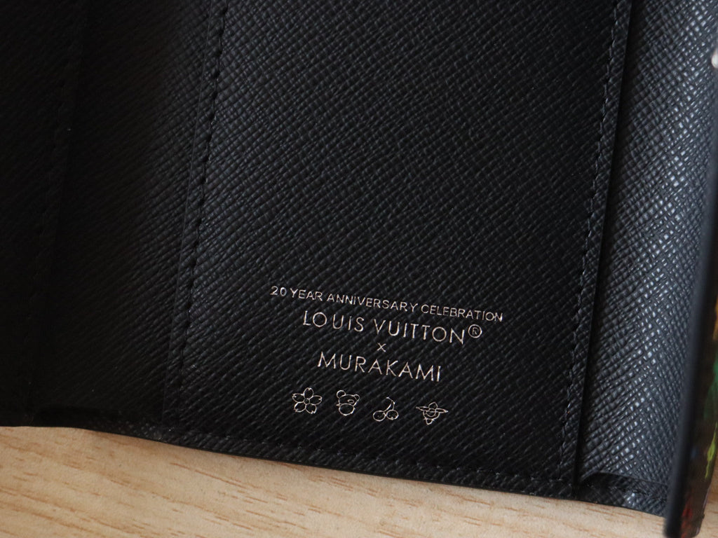 LOUIS VUITTON ROSALIE ZIPPY 12 IN BLACK MIX COLORFUL CALFSKIN