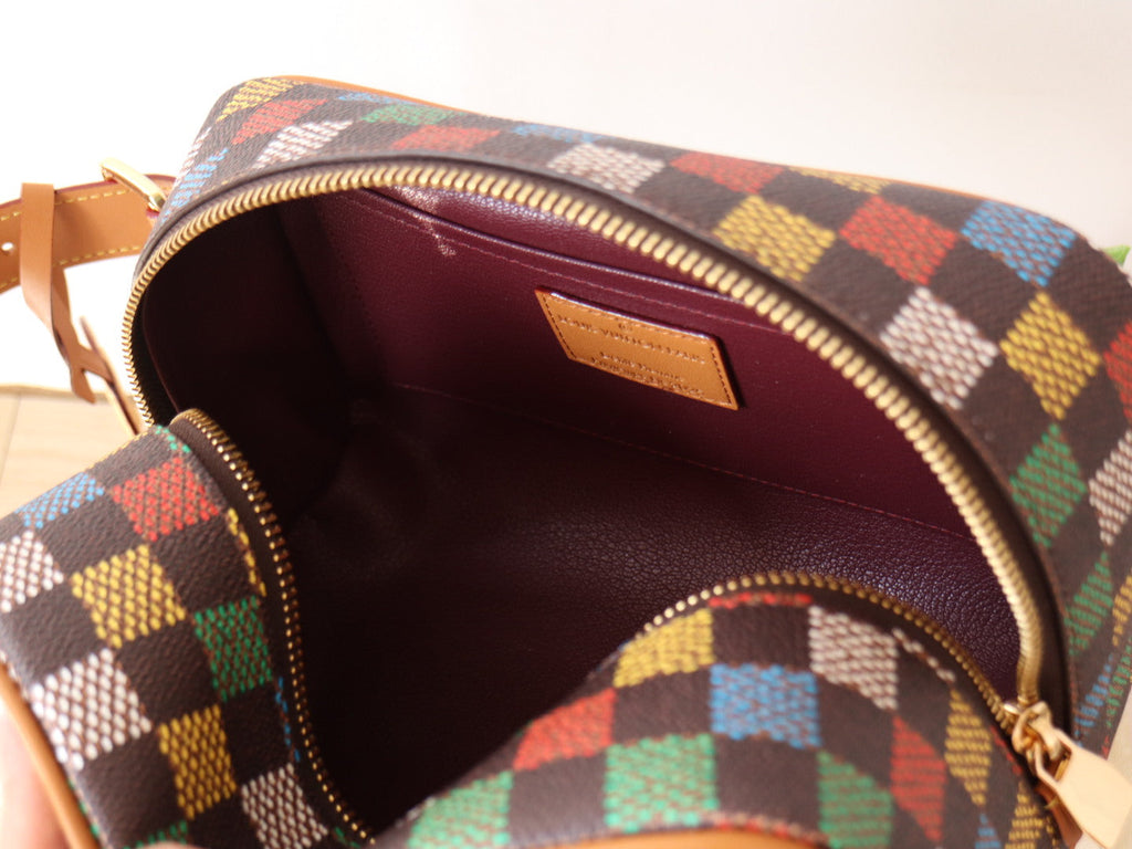 LOUIS VUITTON DOPP KIT LOCKER BAG 23 IN COLORFUL DAMIER CALFSKIN