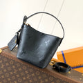 LOUIS VUITTON ALL IN BB BAG 18 IN BLACK EMBOSSED COWHIDE